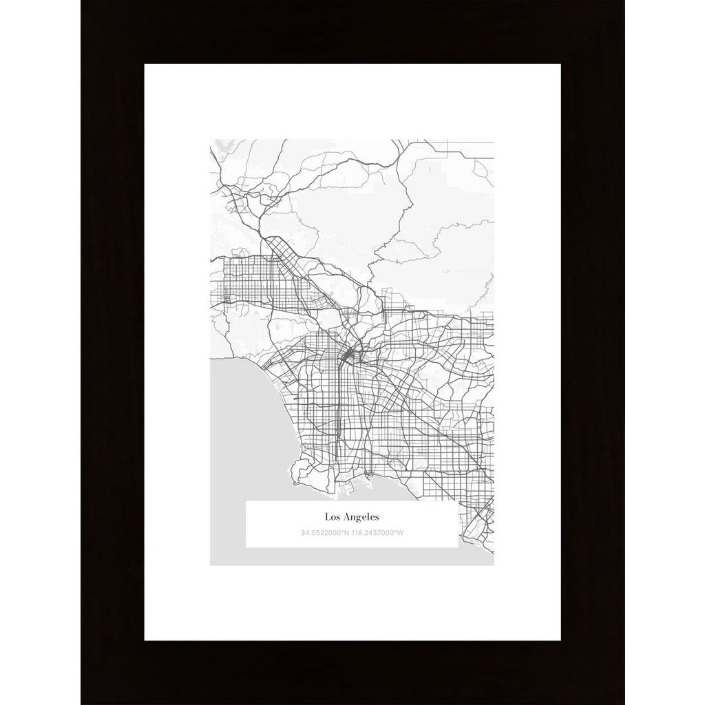 Los Angeles (Přizpůsobitelná Mapa) Plakát