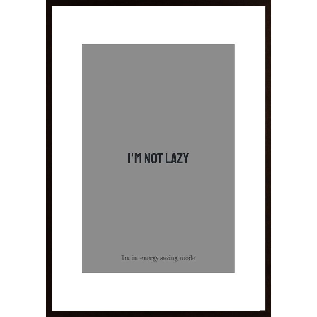 I'M Not Lazy Poster