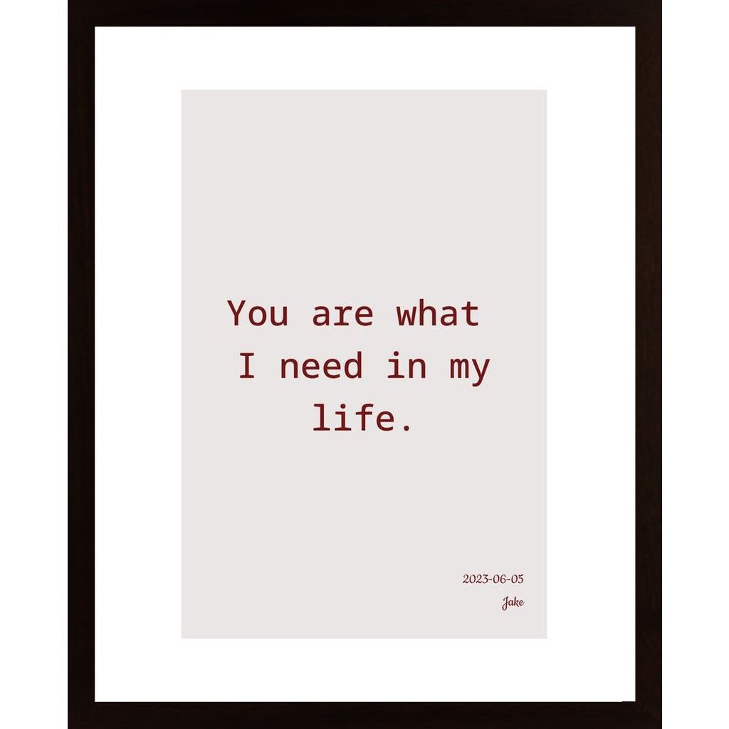 You Are What  I Need In My Life. Poster